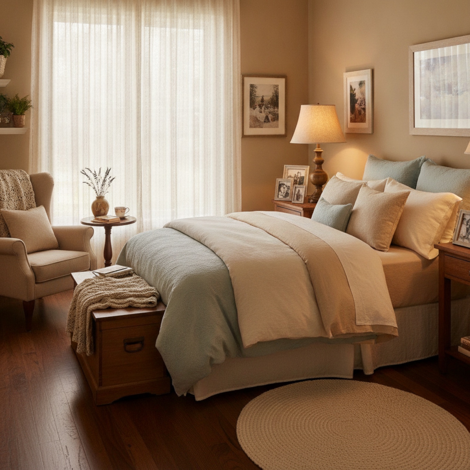 A cozy private bedroom