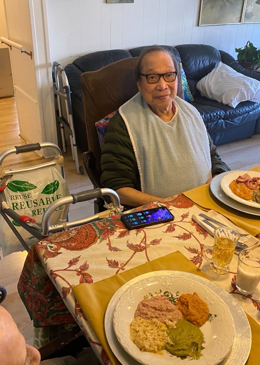 A home-cooked meal served to a resident